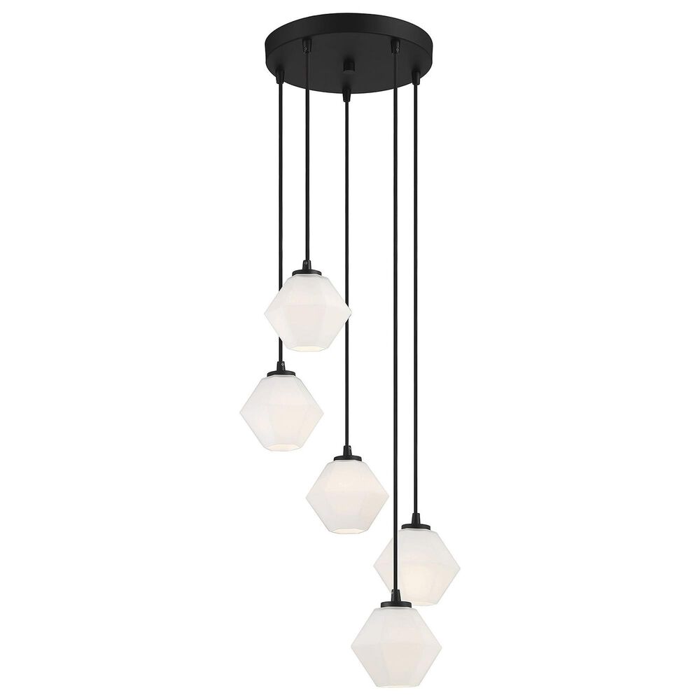 Savoy House 5-Light Chandelier in Matte Black, , large