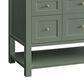 James Martin Vanities Breckenridge 48" Single Bathroom Vanity in Smokey Celadon with 3 cm Victorian Silver Quartz Top and Rectangular Sink, , large