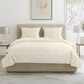 Timberlake 2-Piece Velvet Twin Quilt Set in Cream, , large