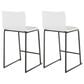 Lumisource Mara Counter Stool with White Cushion in Black (Set of 2), , large