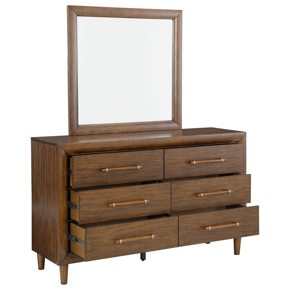 Ashley Lyncott 5-Piece King Bedroom Set in Medium Brown, , large