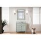 James Martin Vanities Brittany 36" Single Bathroom Vanity in Sage Green with 3 cm Carrara White Marble Top and Rectangle Sink, , large