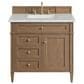 James Martin Brittany 36" Single Bathroom Vanity in Pecan with 3 cm Ethereal Noctis Silestone Top and Rectangular Sink, , large