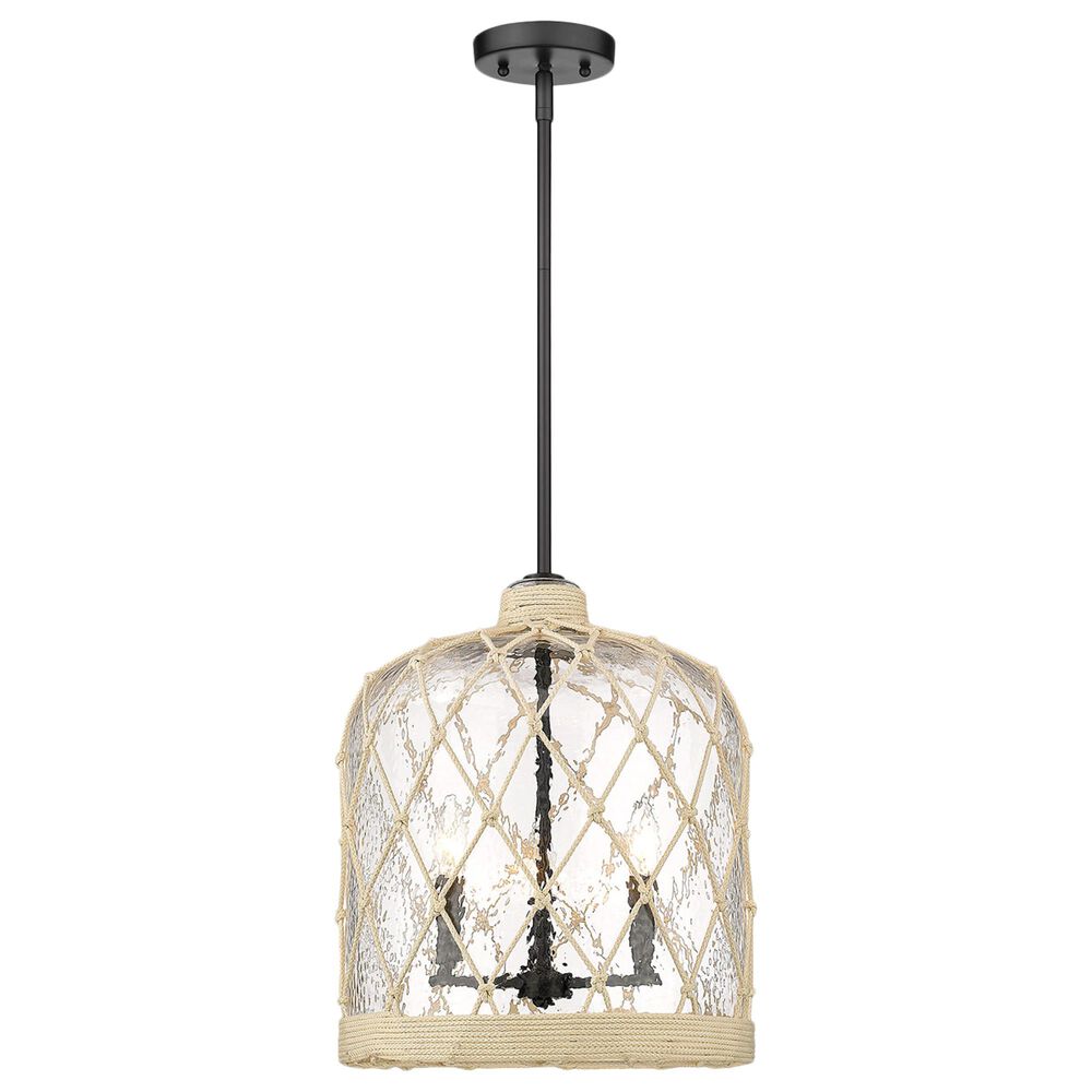 Golden Lighting Nassau 3-Light Pendant in Matte Black, , large