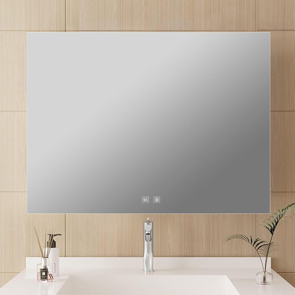 Lexora Home Vellum 36" x 28" LED Vanity Mirror, , large