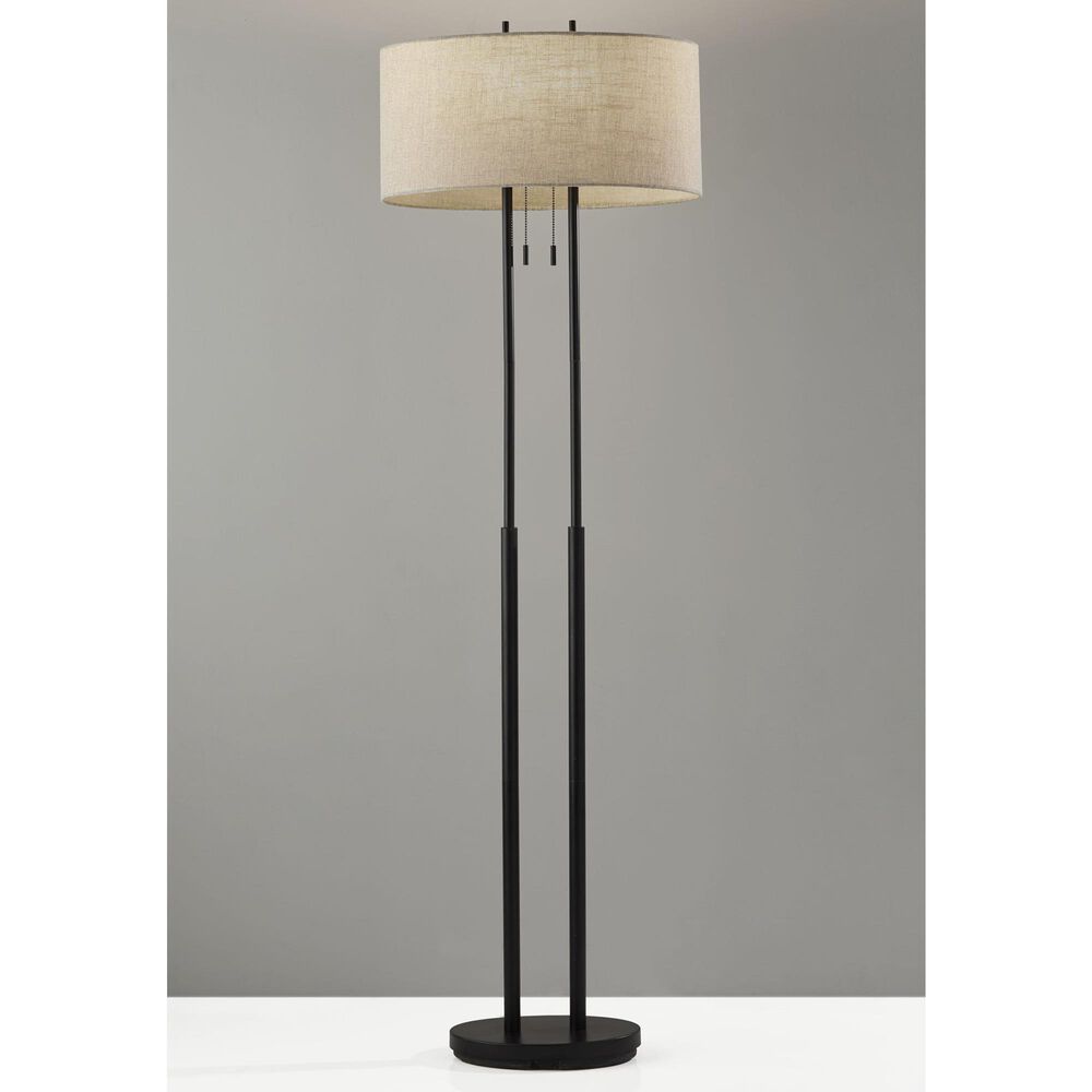 Adesso Duet Floor Lamp in Antique Bronze, , large