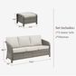 Sunwell Garden 3-Piece  Patio Conversational Set in Beige, , large