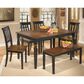 Ashley Owingsville 6-Piece Dining Set in Black and Brown, , large