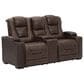 Ashley Owner"s Box Power Reclining Loveseat with Console in Thyme, , large