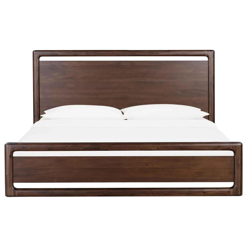 Urban Home Sol Queen Platform Panel Bed with Two Nightstands in Brown Spice, , large