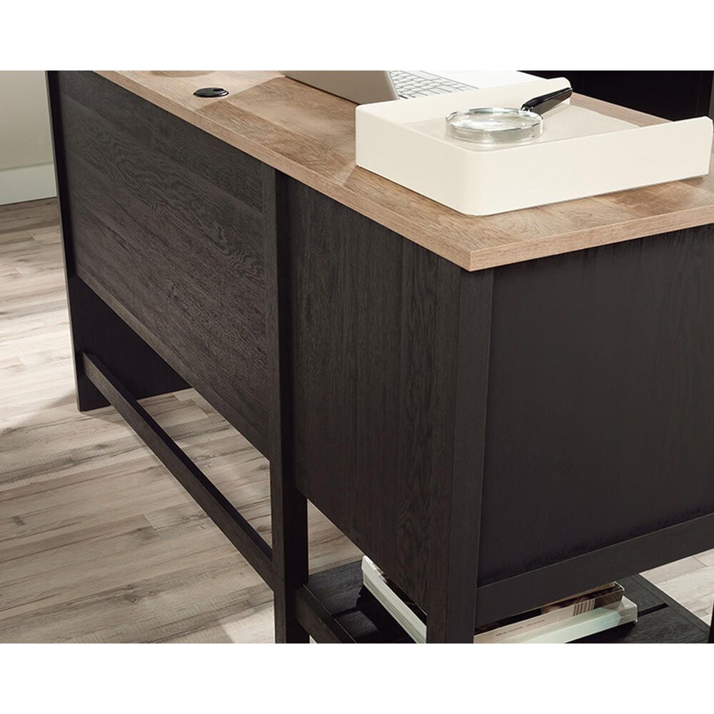 Sauder Cottage Road L-Shaped Desk in Raven Oak and Lintel Oak, , large