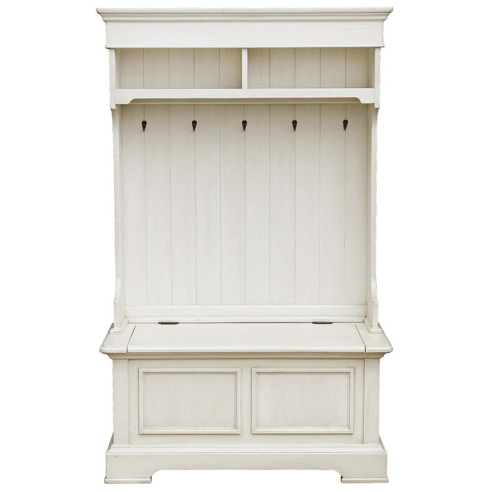 37B Accentric Accents Benton Hall Tree in White, , large