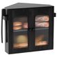 HOMLUX Small Slat Arch-Door Bread Box in Black, , large