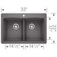 Blanco Diamond Equal Double Dual Mount Kitchen Sink in Cinder, , large