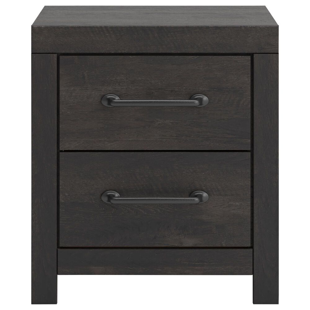 Ashley Hollivern 2-Drawer Nightstand in Dark Gray, , large