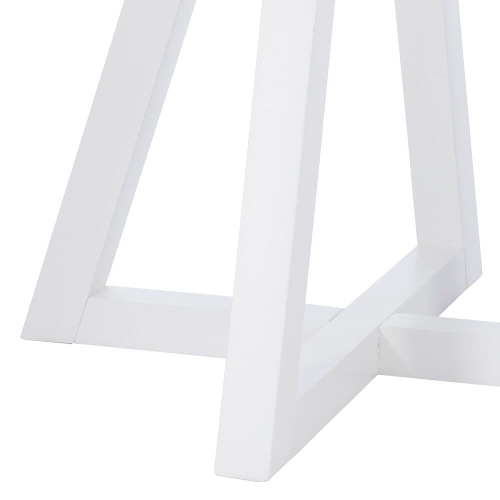 Linon Home Decor Mayfair Round Dining Table in White - Table Only, , large