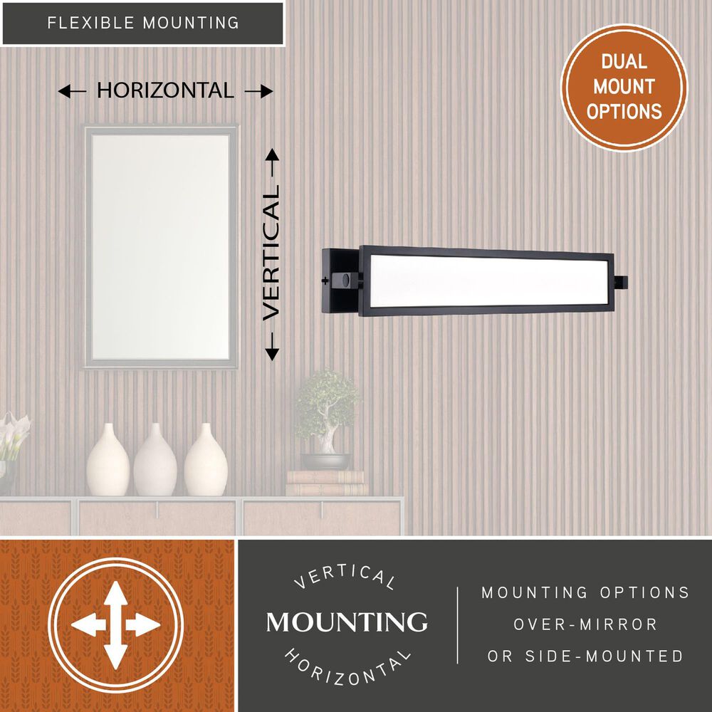 Vaxcel Fremont 1-Light Bathroom Vanity in Matte Black, , large