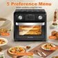 HOMLUX 11 Qt Air Fryer Toaster Oven in Black, , large