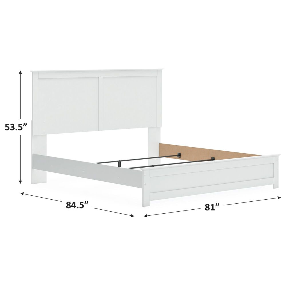 Ashley Bostwick Shoals King Panel Bed in White, , large