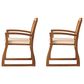 Hearth and Haven Della Dining Chair with Cream Cushion in Teak (Set of 2), , large