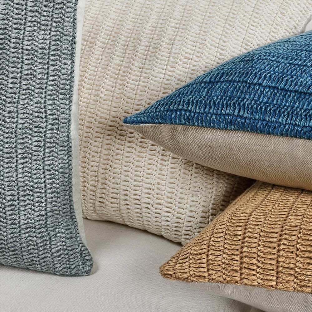 Classic Home Macie 22&quot; Square Throw Pillow in Ivory, , large