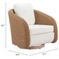 Zuo Modern Solara Outdoor Swivel Chair in Ivory, , large