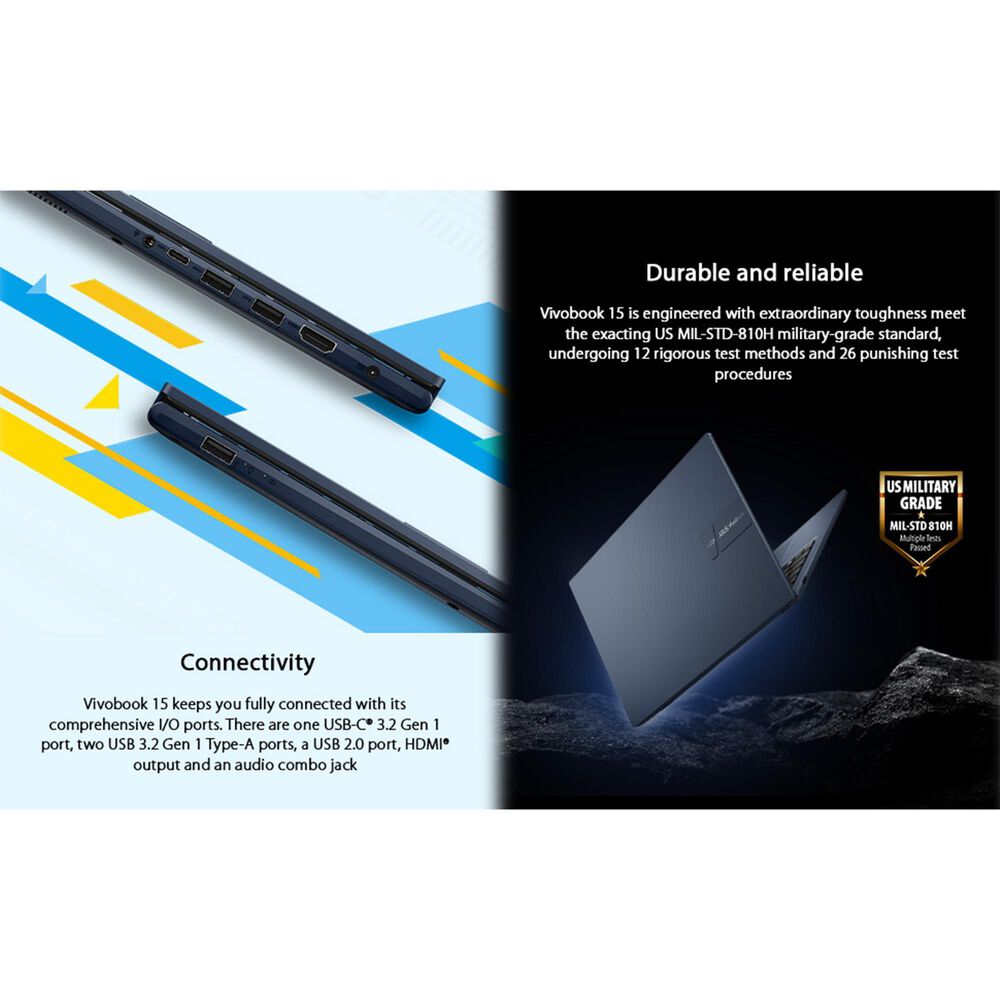 ASUS Vivobook 15 15.6&quot; Laptop | Intel Core i7-1255U - 16BG RAM - 1TB SSD - Intel Iris Xa Graphics in Quiet Blue, , large