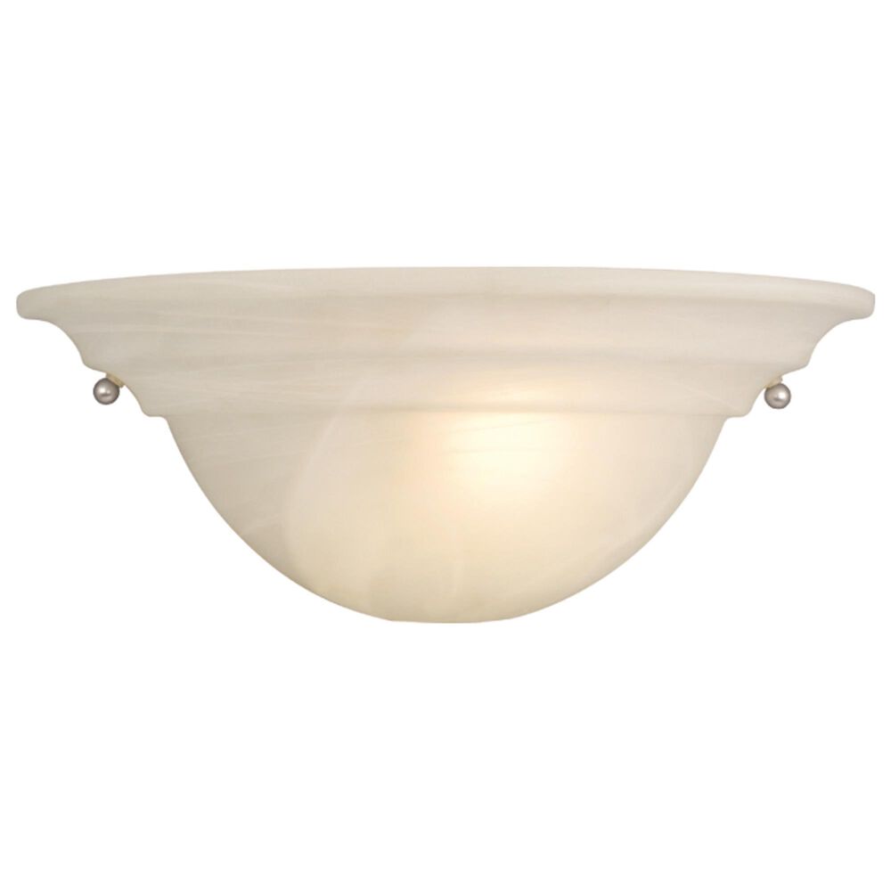 Vaxcel Babylon 1-Light Half Moon Wall Sconce with White Alabaster Glass, , large