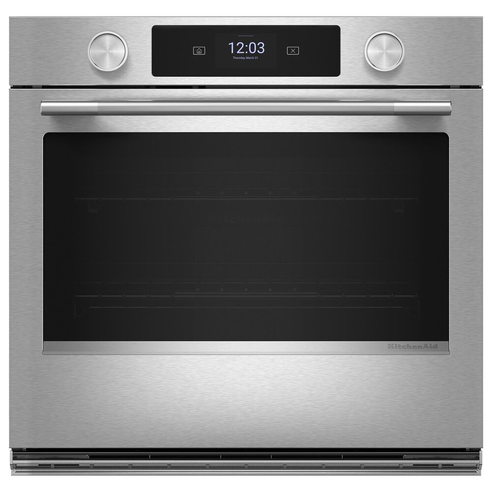 KitchenAid 30" Single Wall Oven with Assisted Cook Cycles in PrintShield Stainless, , large