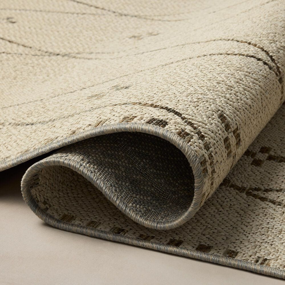 Loloi Saylor Ivory and Pebble 2'3" x 3'9" Indoor/Outdoor Area Rug, , large