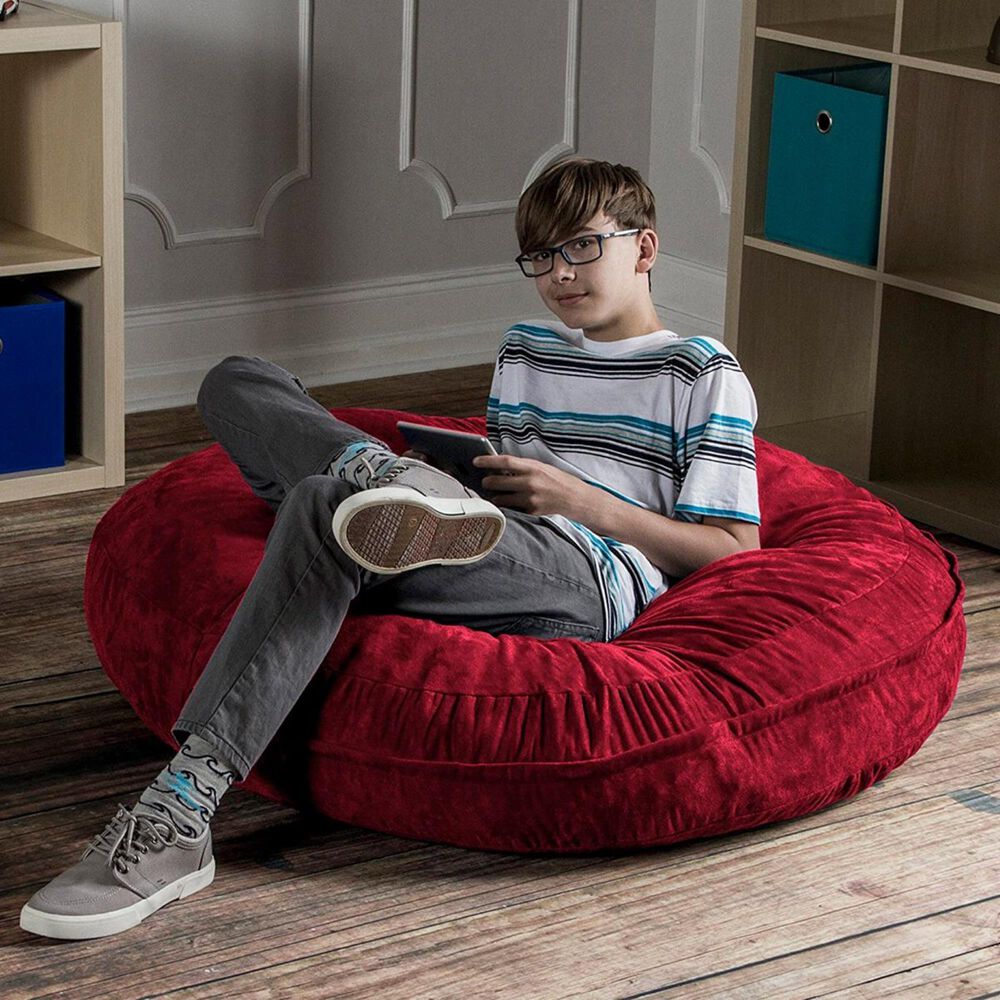Jaxx 4&#39; Cocoon Kids Bean Bag in Cherry, , large