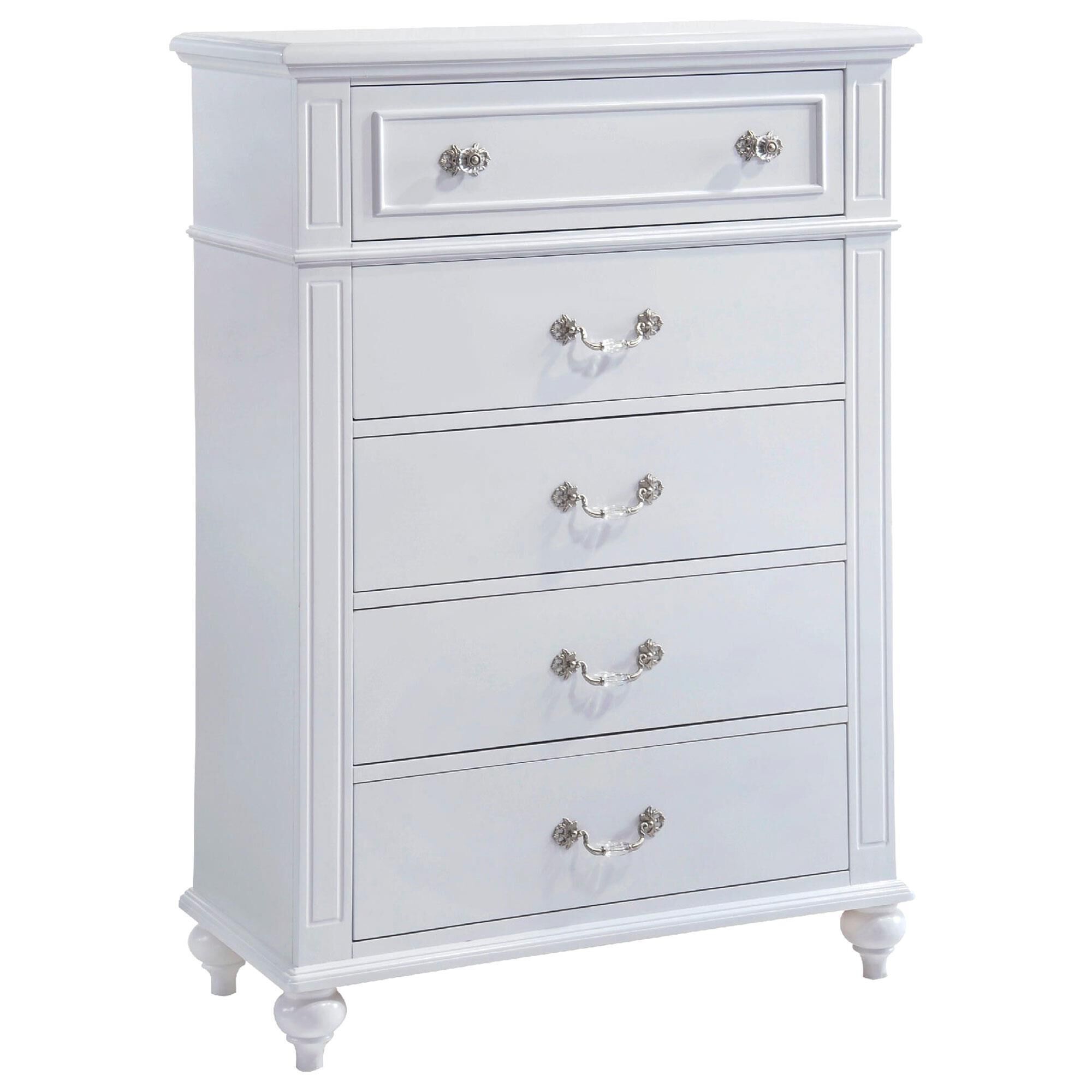 Mayberry Hill Alana 5-Piece Twin Bedroom Set in White Lacquer
