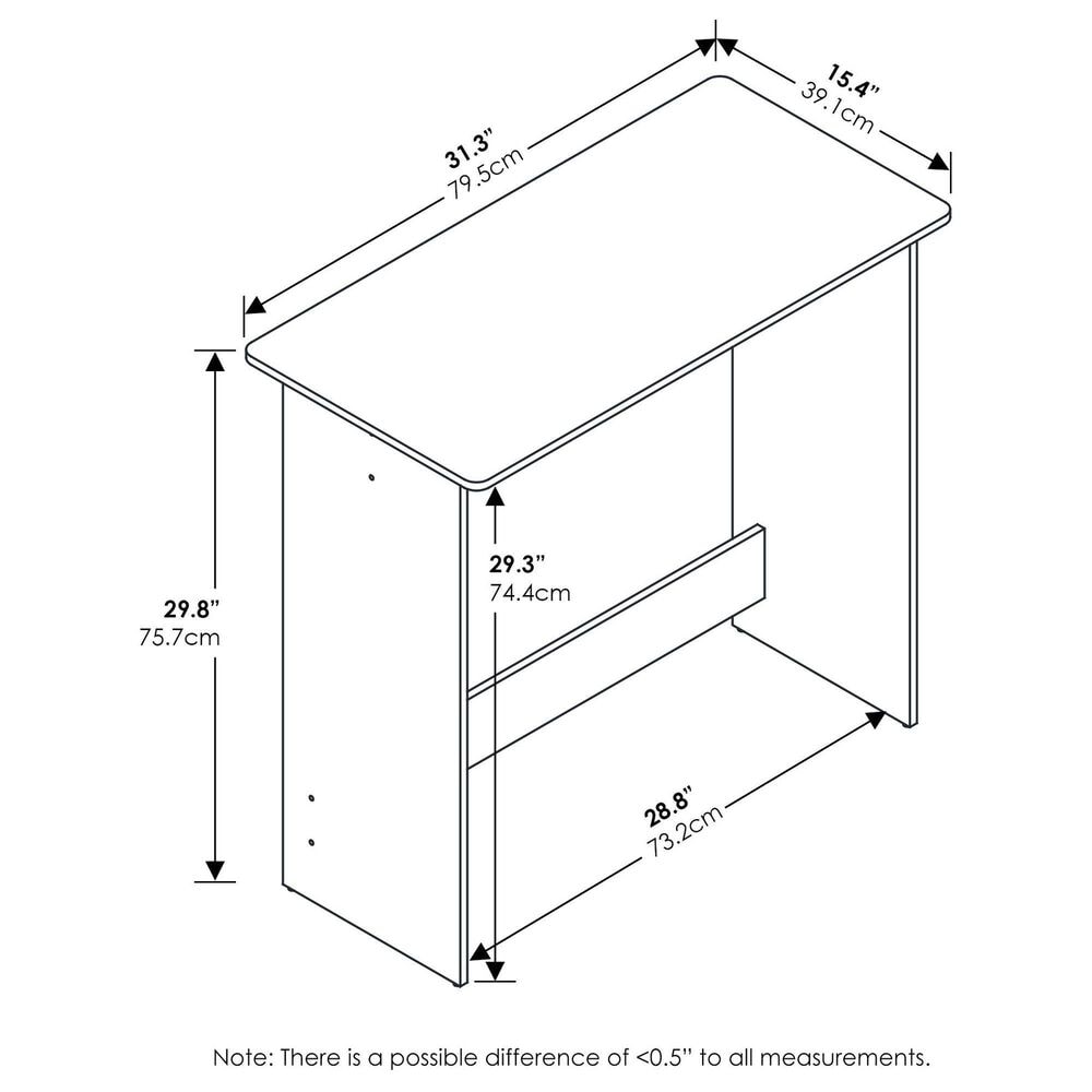 HOMLUX Modern Computer Desk in Pink and White, , large