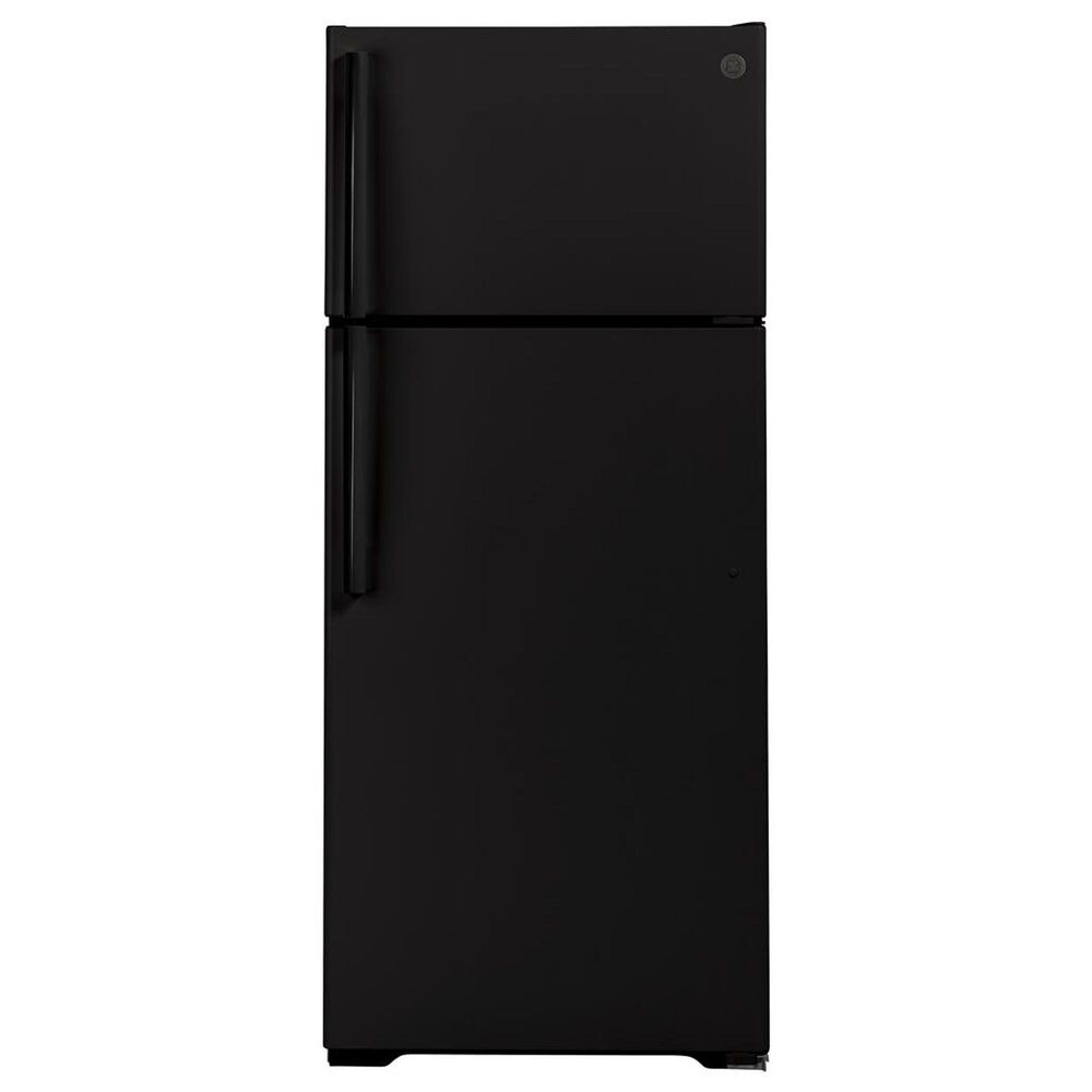 GE Appliances 18 Cu. Ft. 28" Top Freezer Refrigerator in Black, , large