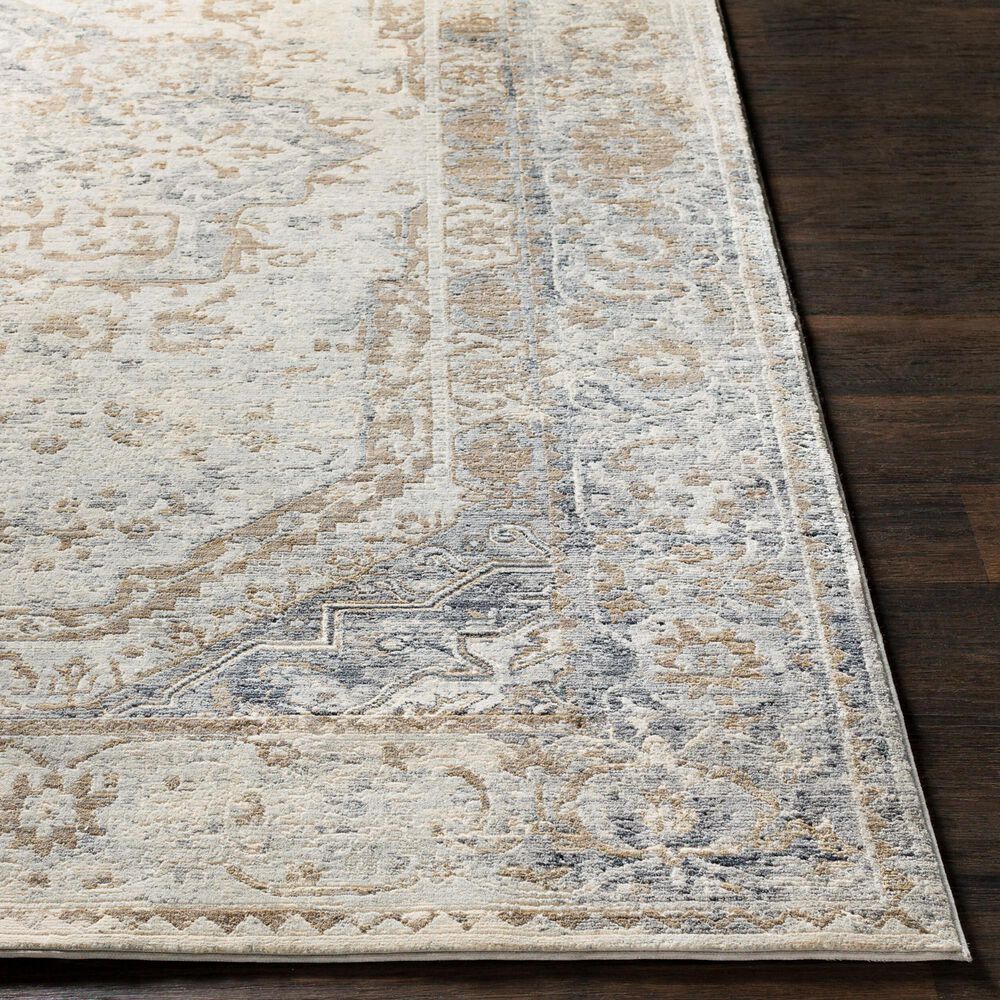 Surya Liverpool Black, Gray, Light Slate, White, Ivory, Brown and Olive 2&#39;7&quot; x 10&#39;2&quot; Runner, , large
