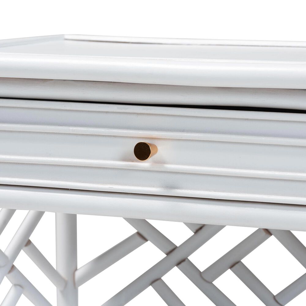 Baxton Studio Tiaret 1-Drawer Nightstand in White, , large