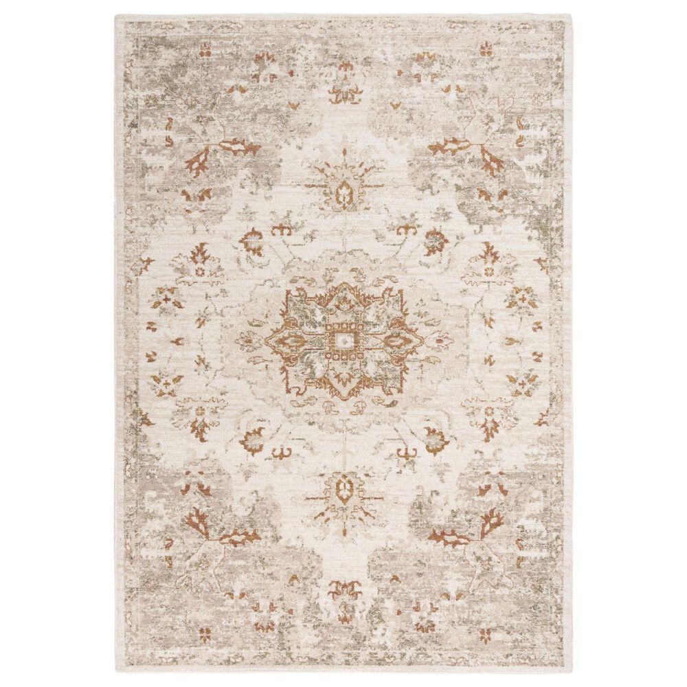 RIZZY Ventura Beige and Green 3" x 10" Runner, , large
