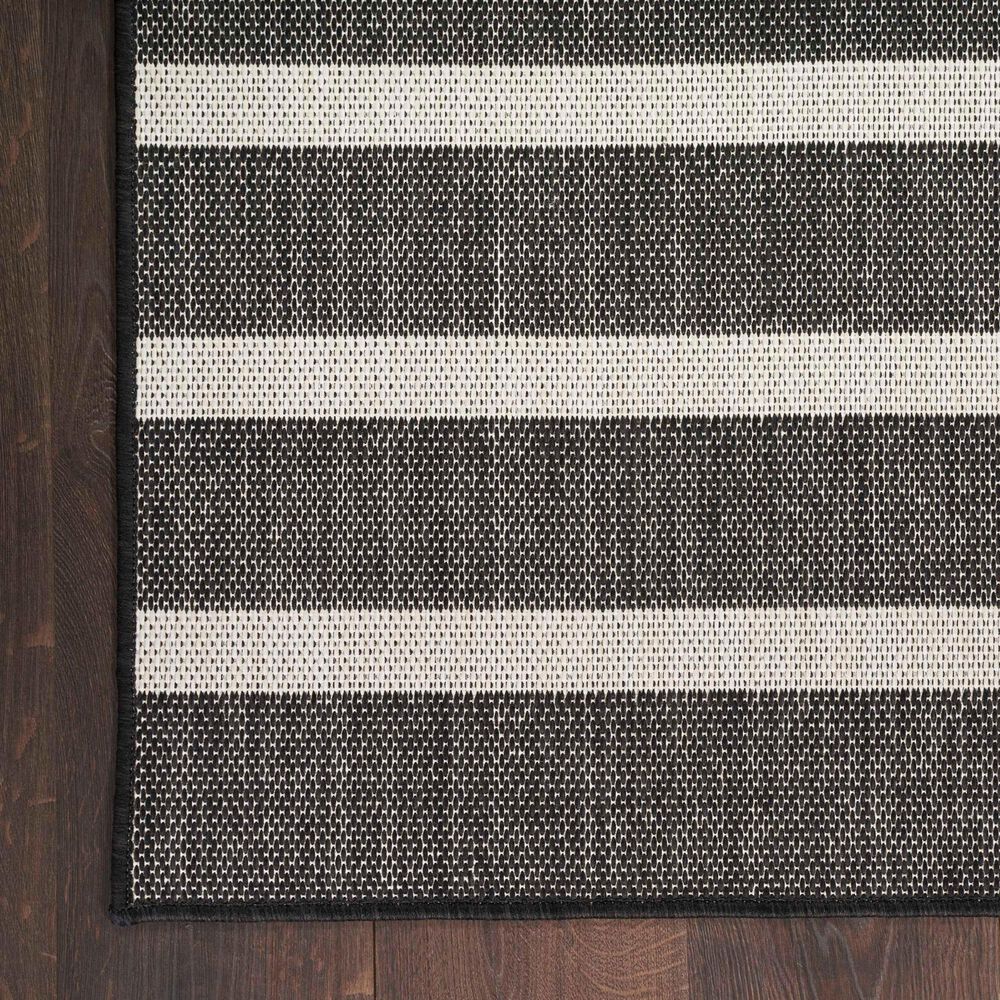 Nourison Positano POS03 Black and Ivory 8&#39; x 10&#39; Indoor/Outdoor Area Rug, , large