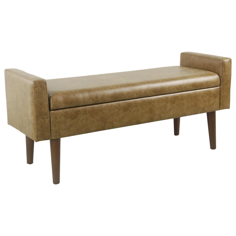 Kinfine Fulton Storage Bench in Light Brown, , large