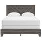 Ashley Sylveri Queen Chevron Panel Bed in Gray, , large