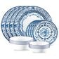 Corelle Portofino 16-Piece Dinnerware Set in White and Blue, , large