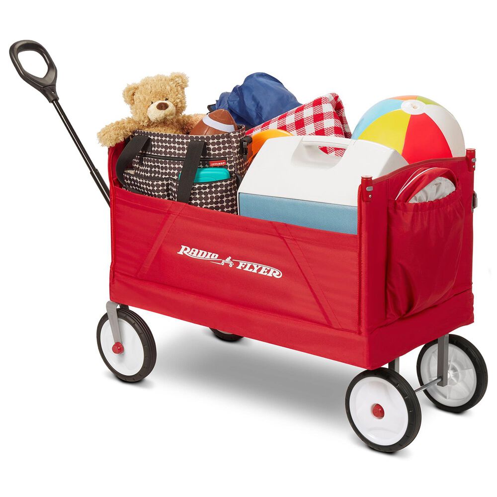 Radio Flyer 3-In-1 Folding Wagon with Canopy in Red, , large