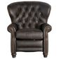Smith Brothers Leather Push Back Recliner in Charcoal, , large