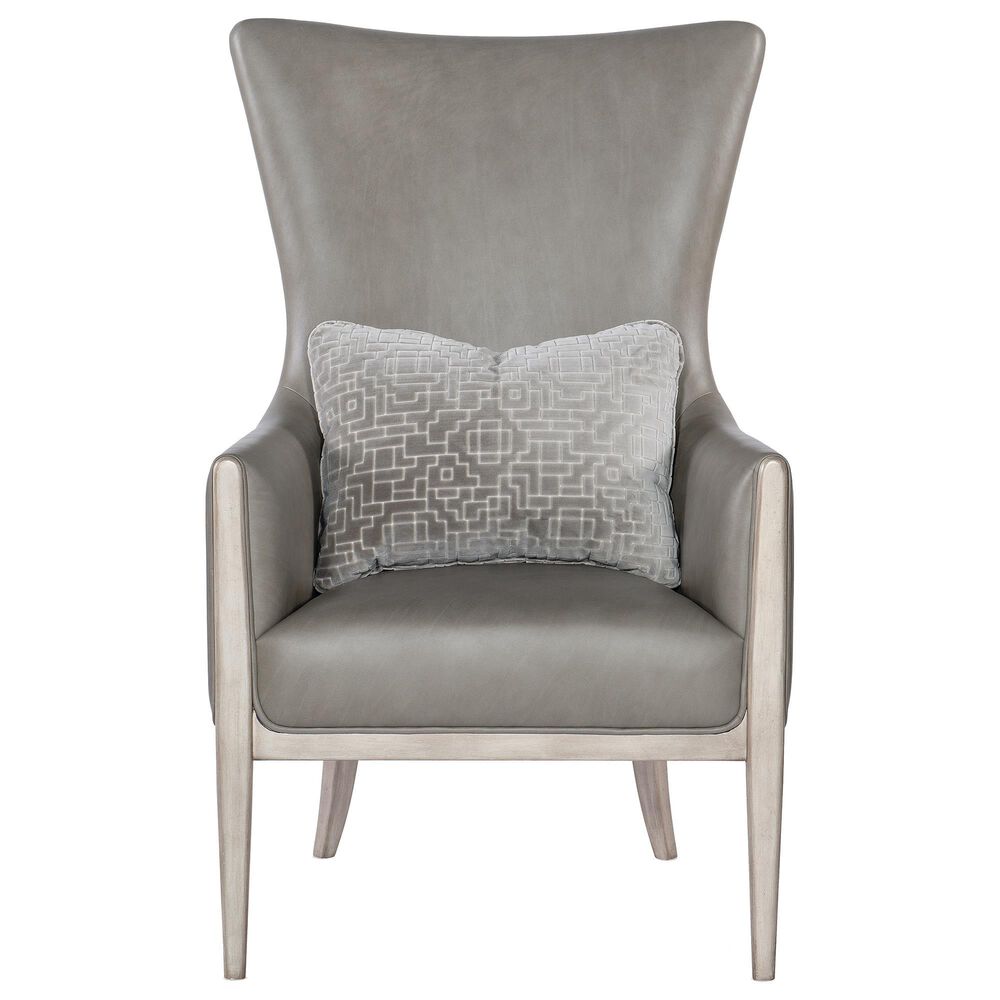 Hooker Furniture Kyndall Leather Club Chair in Grey, , large