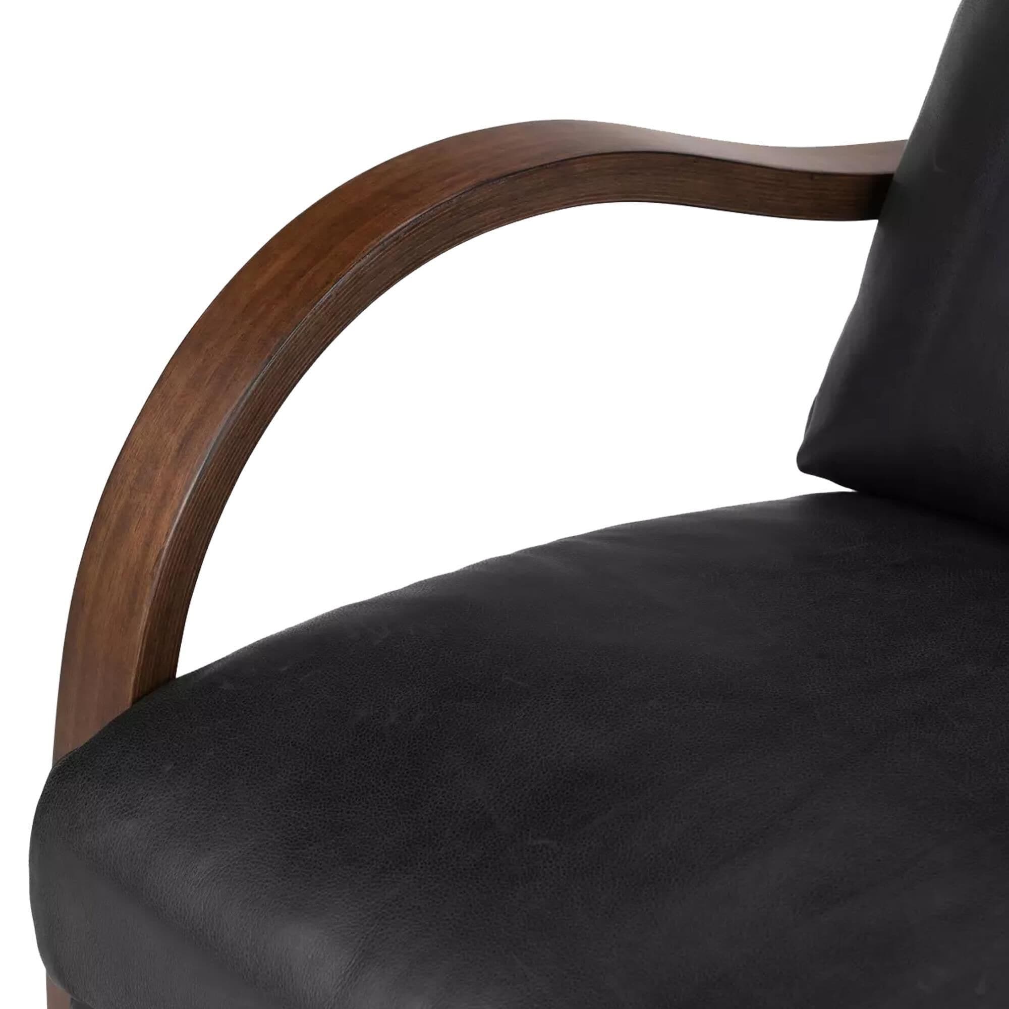 Four Hands Paxon Chair in Brickhouse Black