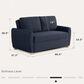 Lifestyle Solutions Galloway Convertible Loveseat in Navy, , large