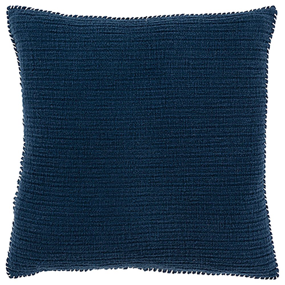 Rizzy Home 22" x 22" Down Filled Throw  Pillow in Navy, , large