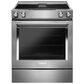KitchenAid 30" Element Electric Downdraft Slide In Range in Stainless Steel, , large