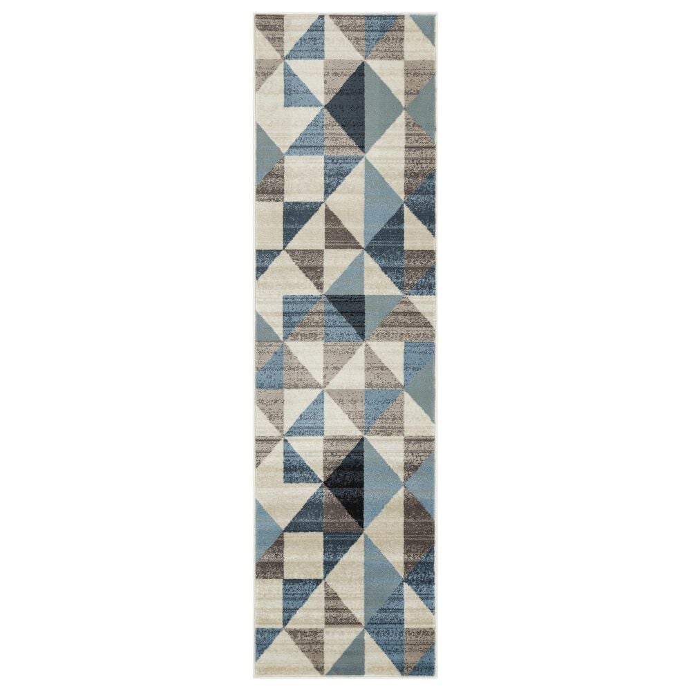 Kas Oriental Rugs Heritage Scope 2"2" x 7"11" Blue and Grey Runner, , large