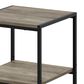 HOMLUX 2-Tier End Table in French Oak Grey and Black, , large